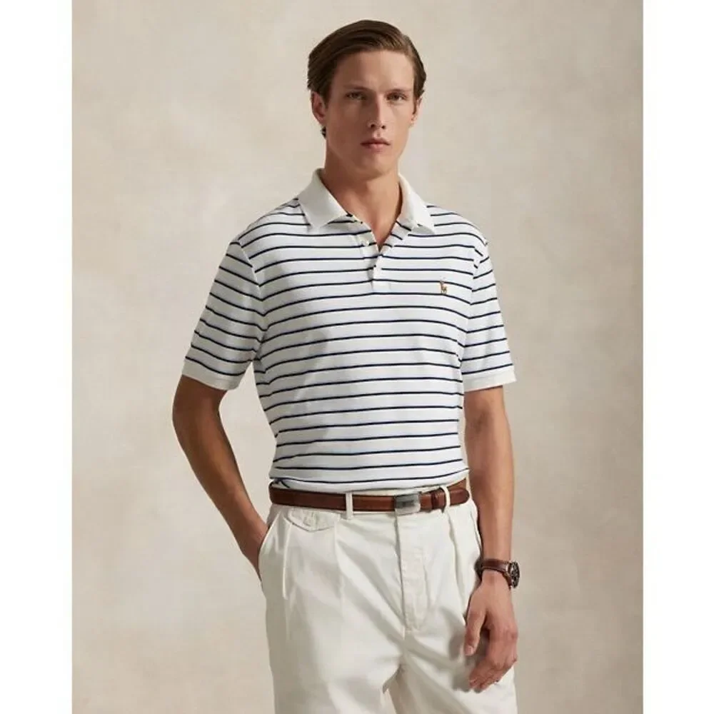 Polo Ralph Lauren NWT Classic Fit Performance Polo Shirt Ceramic White/Refined N
